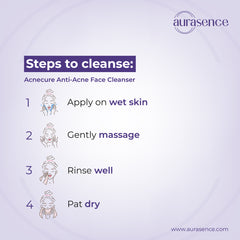 SKINLAB COMBO PACK Acne Facial Cleanser + Acne Treatment Gel in UAE  - Steps to cleanse | Aurasence