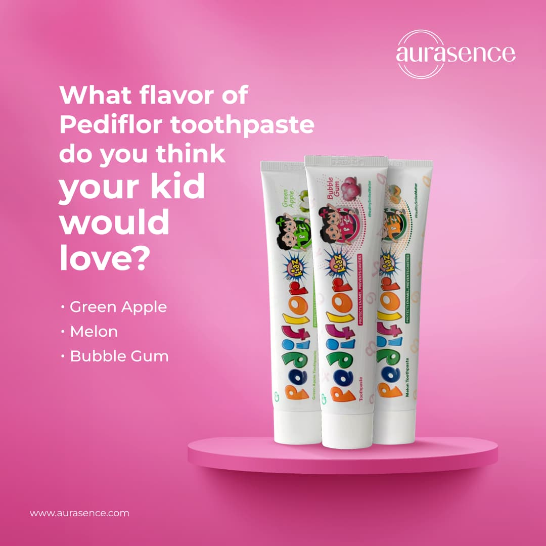 PediflorKidz Anti-cavity Fluoride Orange Flavour Toothpaste for Children in UAE | Aurasence