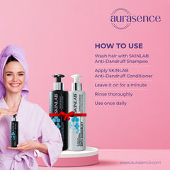 SKINLAB Combo: Anti-Dandruff Shampoo & Conditioner UAE - How to use | Aurasence