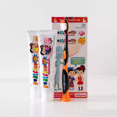 PediflorKidz Anti-cavity Fluoride | Toothpaste for Children | Orange & Bubble Gum with a FREE Tooth Brush In UAE | Aurasence