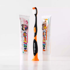 PediflorKidz Anti-cavity Fluoride | Day & Night KIT | Toothpaste for Children | Orange & Bubble Gum with a FREE Tooth Brush in UAE | Aurasence