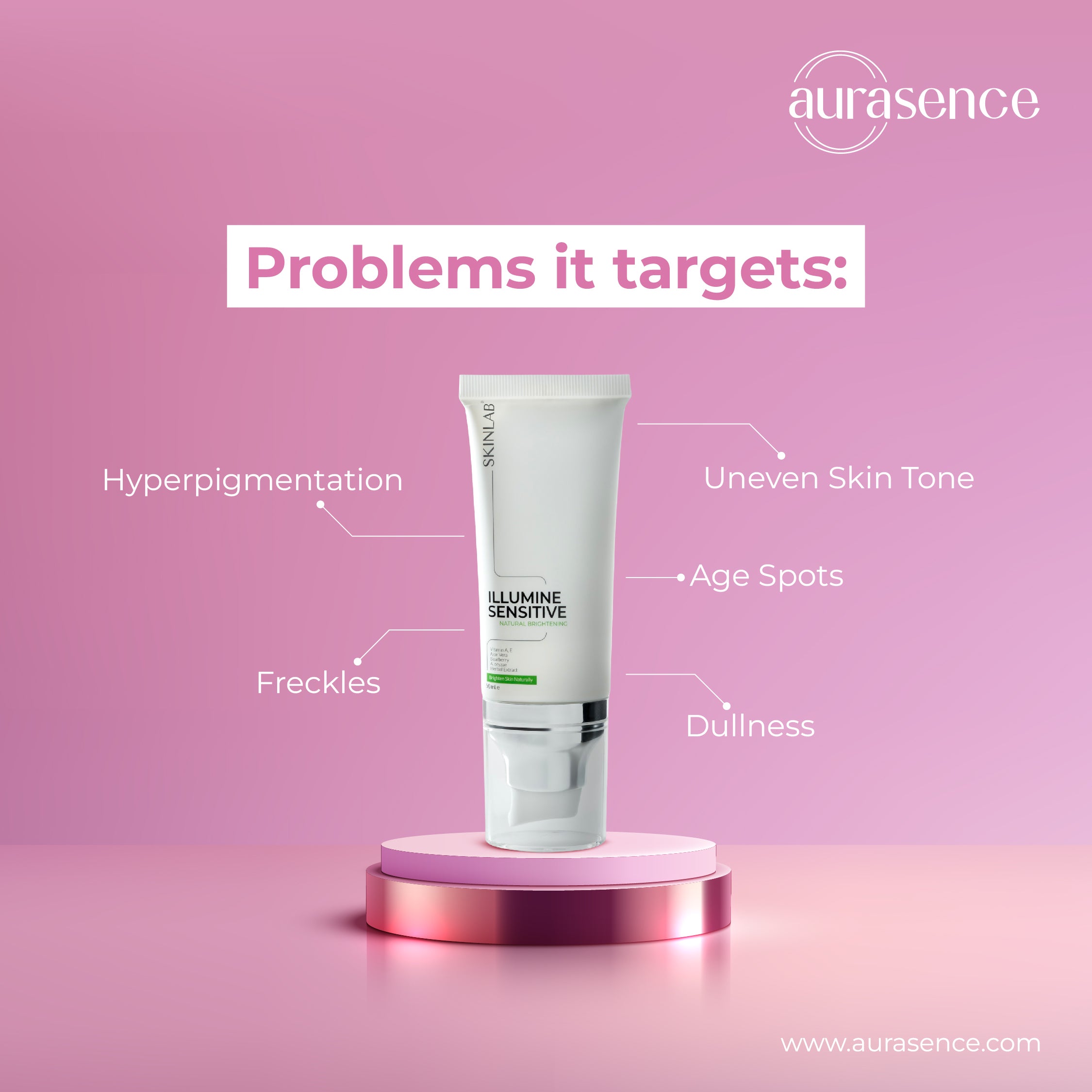 SKINLAB Sensitive Brightening Cream UAE - Problem it targets | Aurasence