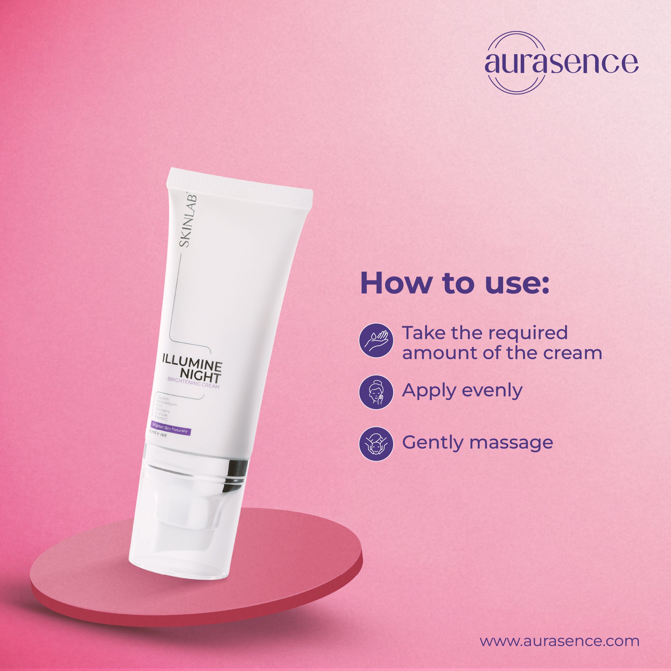 SKINLAB Illumine Night Brightening Cream UAE - How to Use | Aurasence