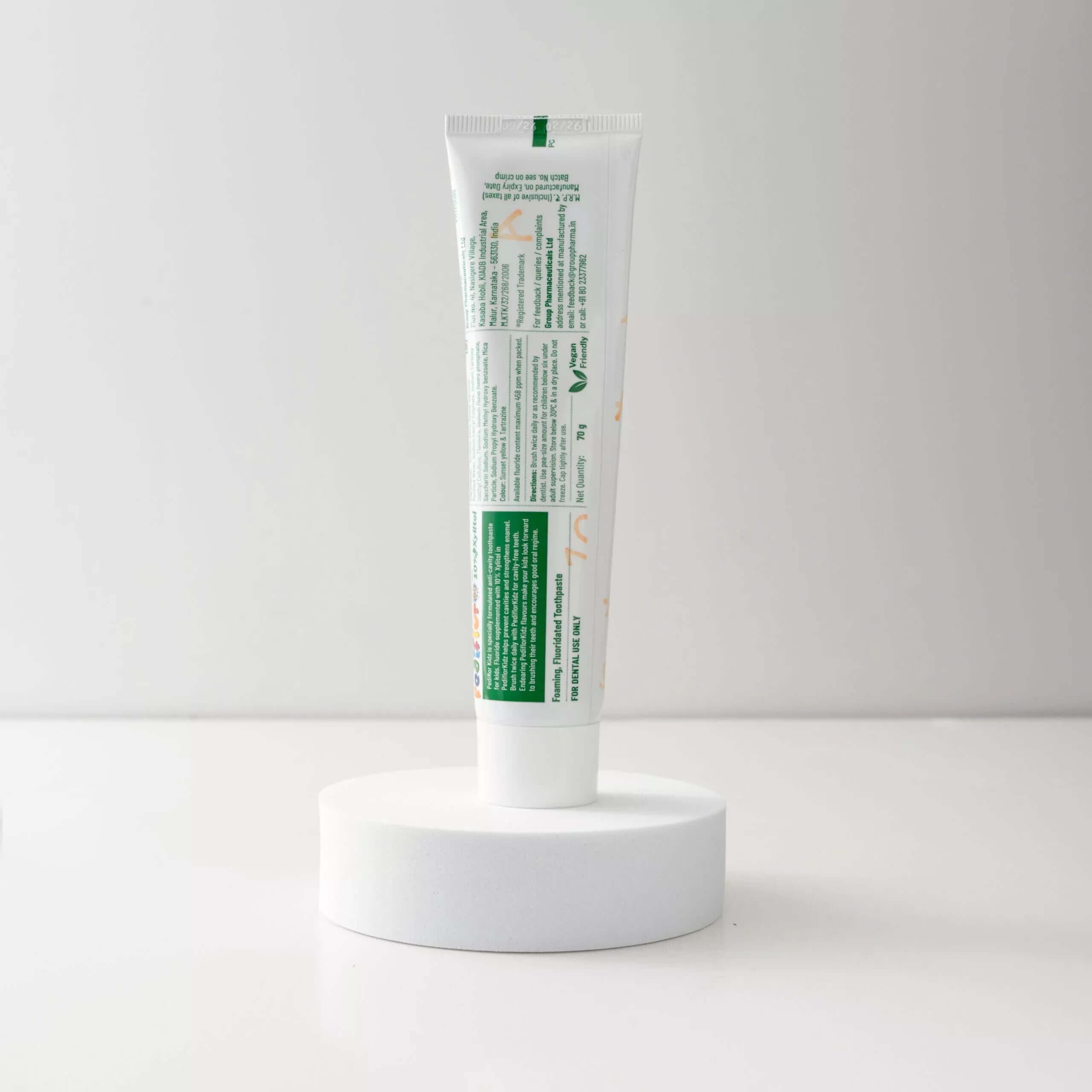 PediflorKidz Anti-cavity Fluoride Melon Flavour Toothpaste for Children in UAE | Aurasence