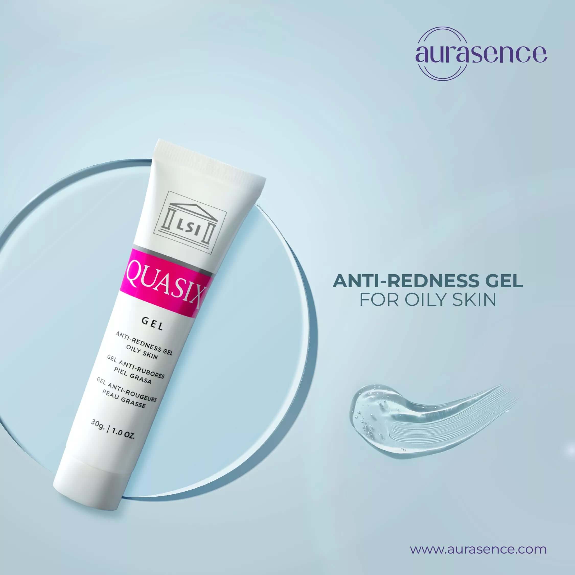 Quasix Gel 30ml Pack in UAE | Anti-Redness Gel for Oily Skin | Aurasence