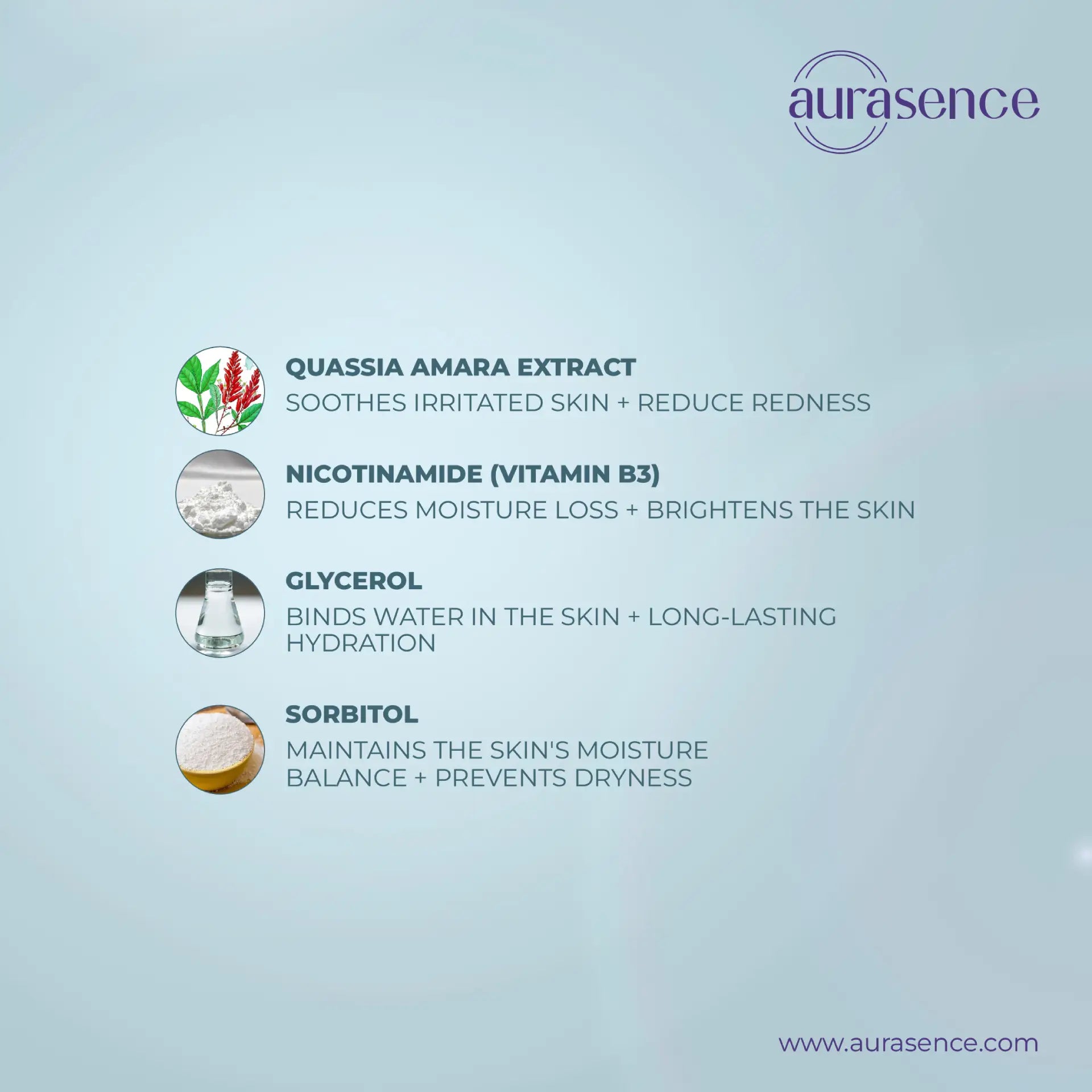 Buy Quasix Gel 30ml Pack in UAE | Redness & Rosacea Care - Key Ingredients | Aurasence