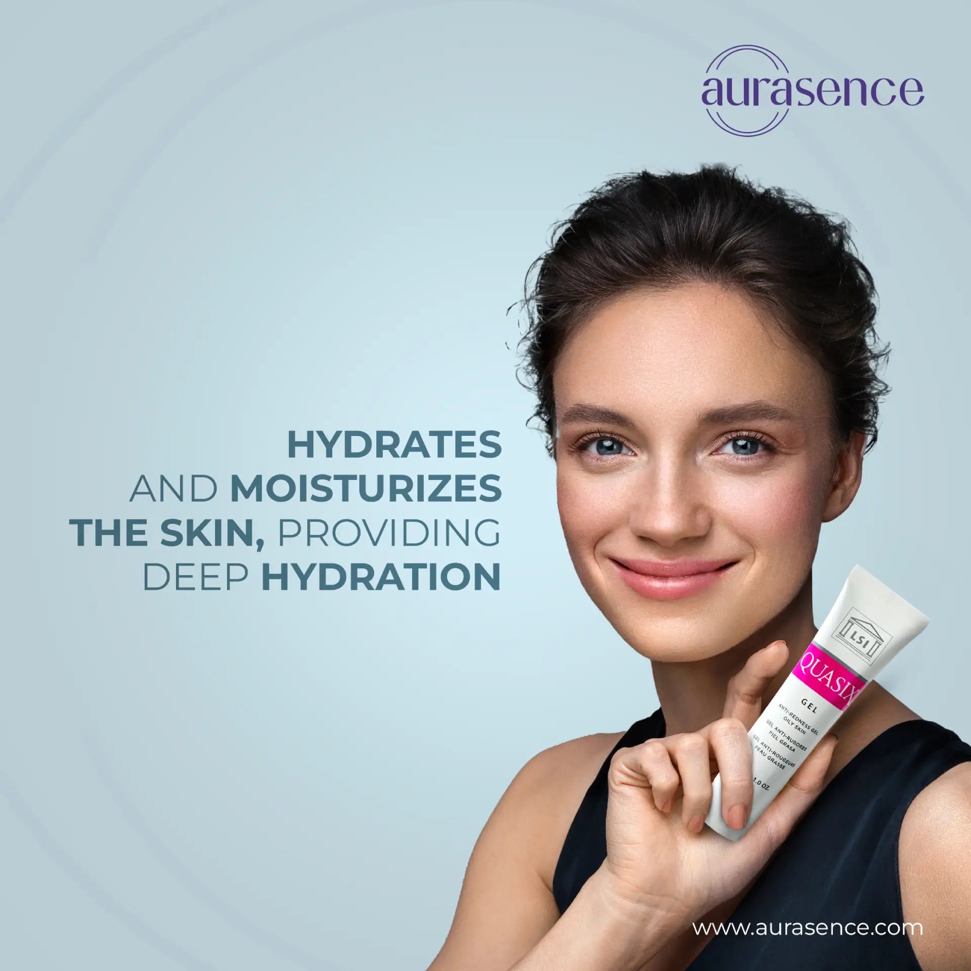 Quasix Gel 30ml Pack in UAE | Redness & Rosacea Care - Hydrated and Moisturizes | Aurasence