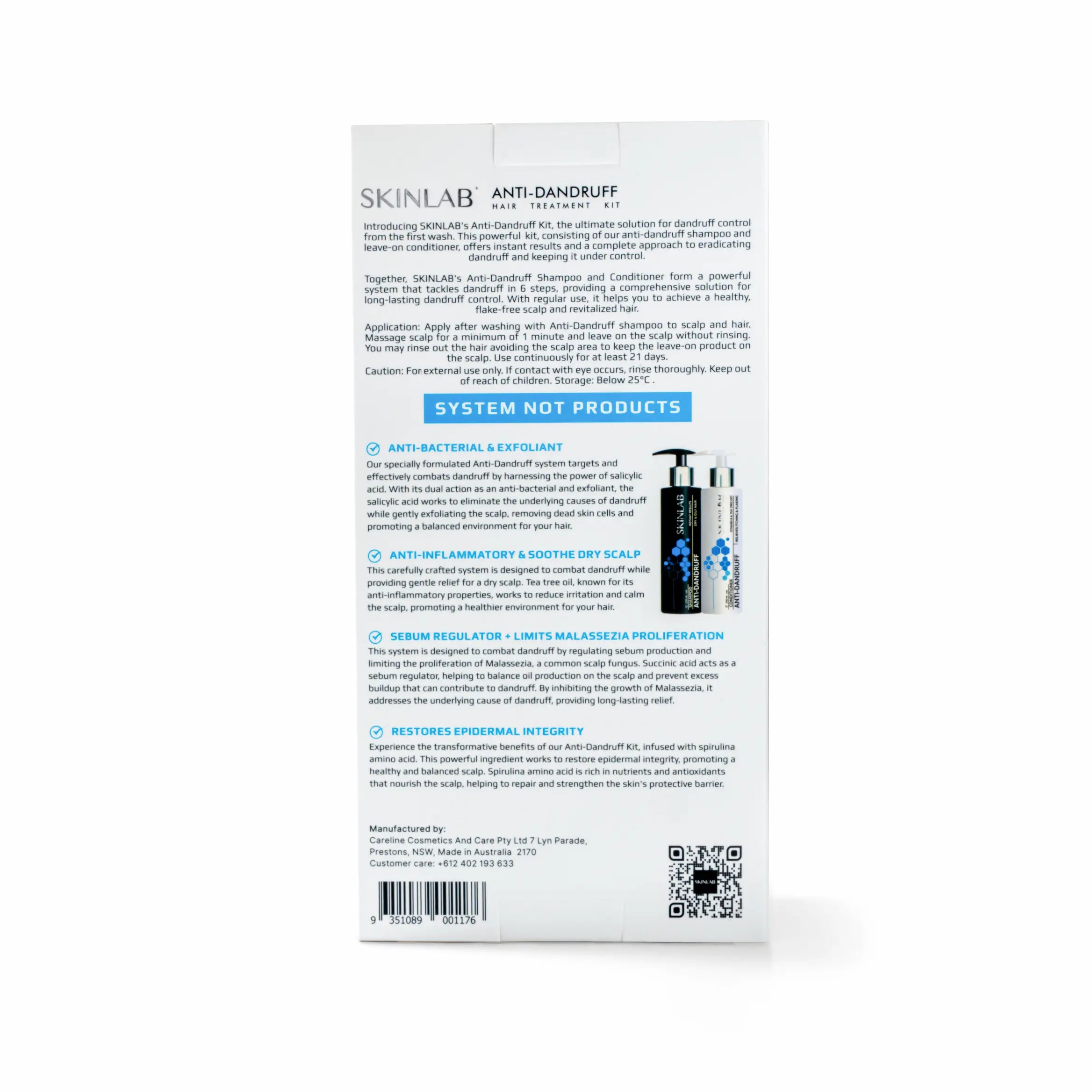 SKINLAB COMBO OFFER Anti Dandruff Shampoo 250ml + Anti Dandruff Conditioner 250ml Pack in UAE | Aurasence