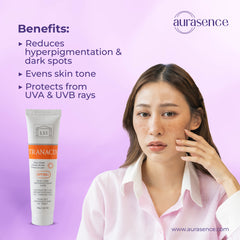 TRANACIX® Day Cream SPF50 | Skin Tone Imperfections Care Cream with 3% Tranexamic acid | Reduces Melasma | Fades dark spots- 30g