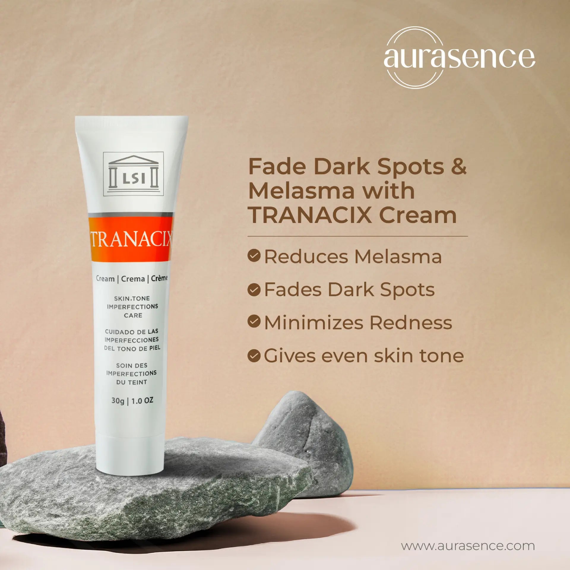 Fade Dark Spots & Melasma with Tranacix Cream in UAE – Aurasence