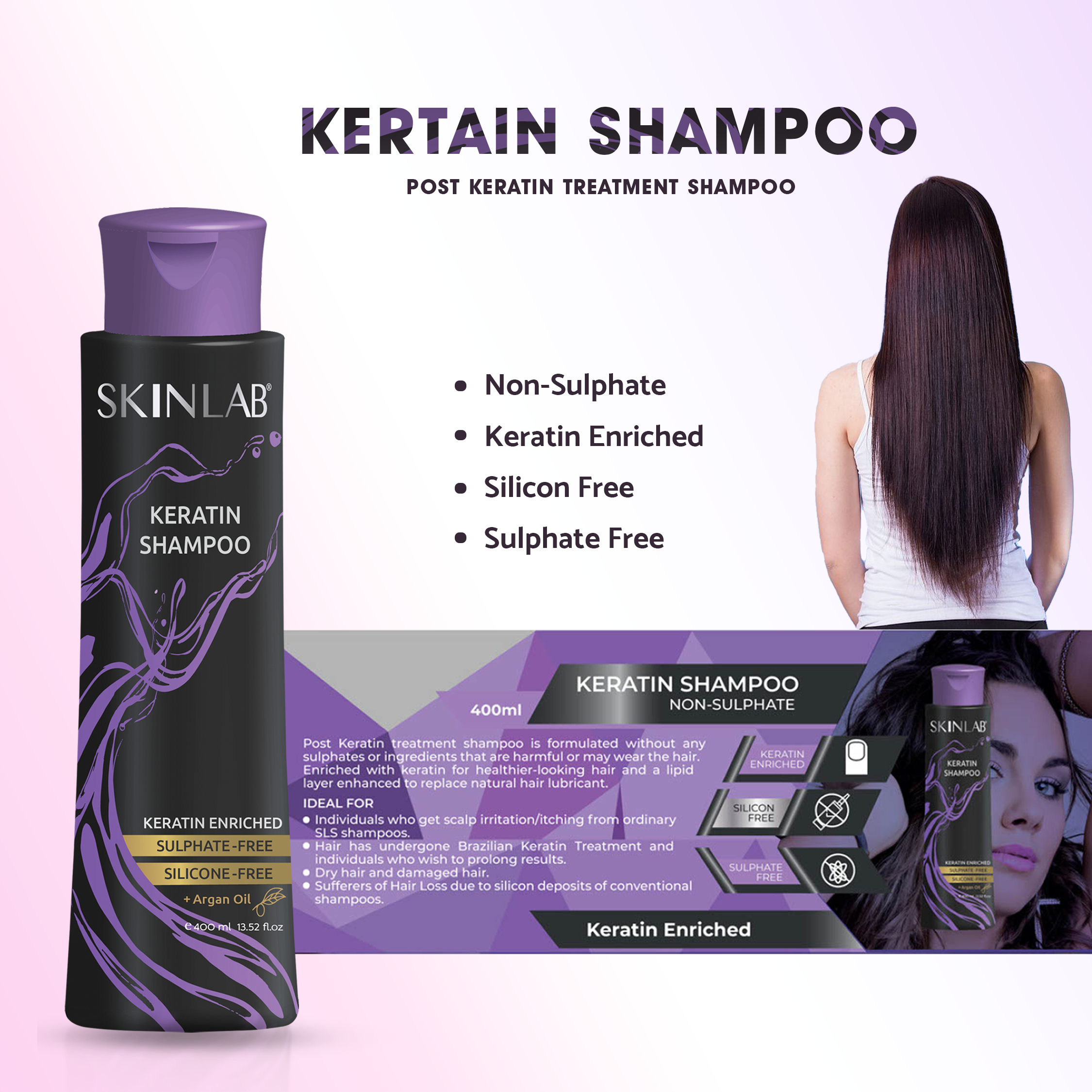 Keratin Shampoo - Post Keratin Treatment Shampoo UAE - Aurasence