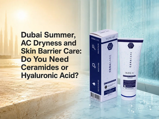 Dubai Summer, AC Dryness and Skin Barrier Care: Do You Need Ceramides or Hyaluronic Acid?