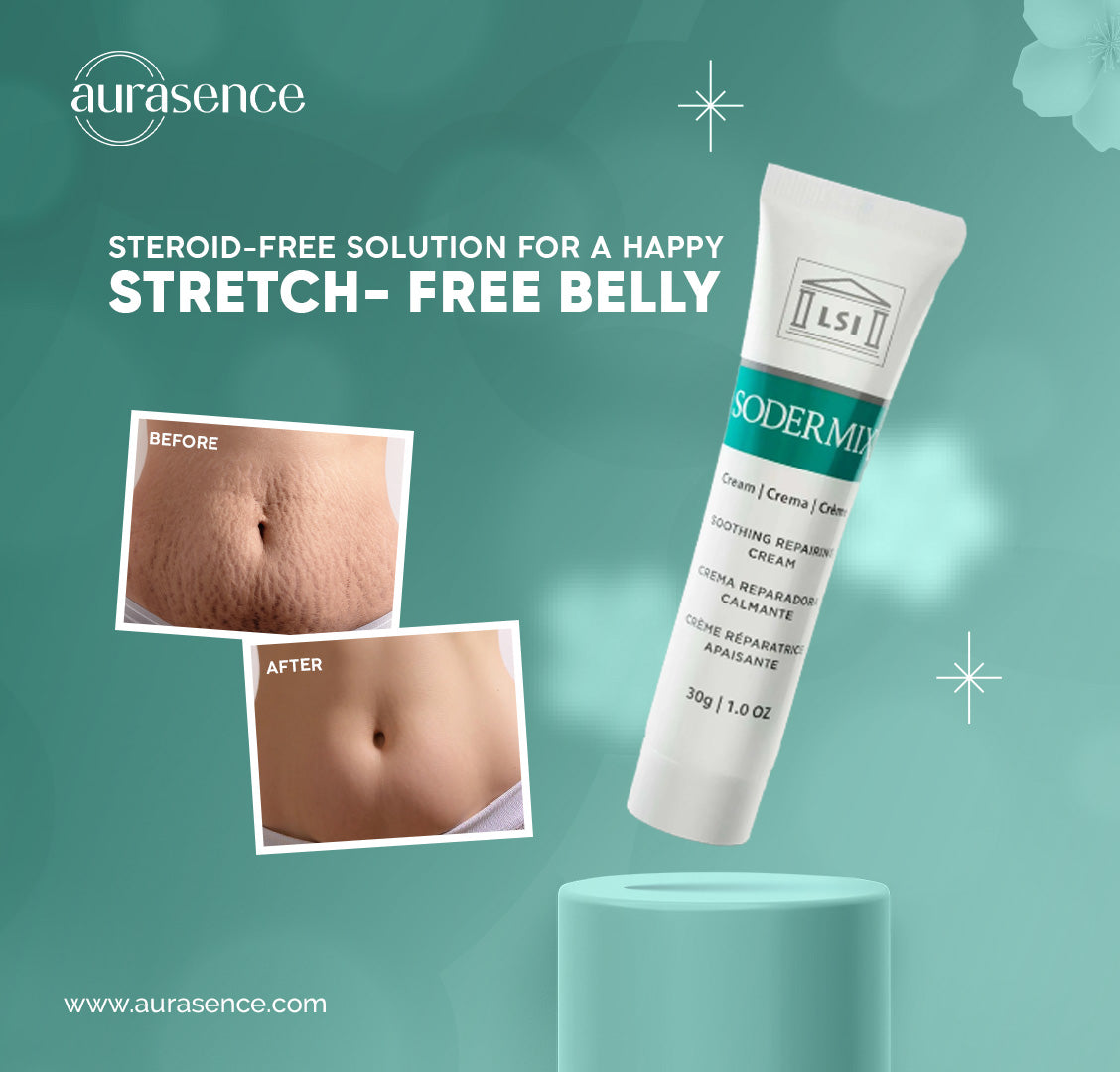 SODERMIX Soothing Stretch Marks Repairing Cream | steroid-free solution for hypertrophic and keloid scars- 30ml