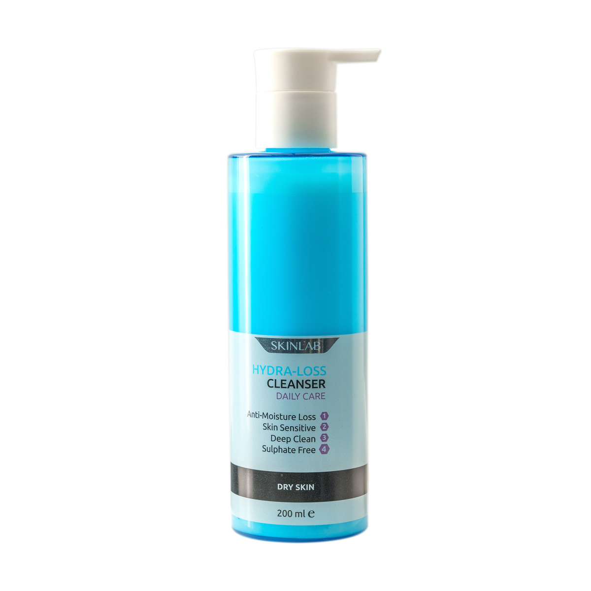 SKINLAB Hydra Loss Cleanser Daily Care for Dry, Sensitive Skin | Ultra-gentle, fragrance-free face cleanser with Lauryl Glucoside and Glycerin | 200ml