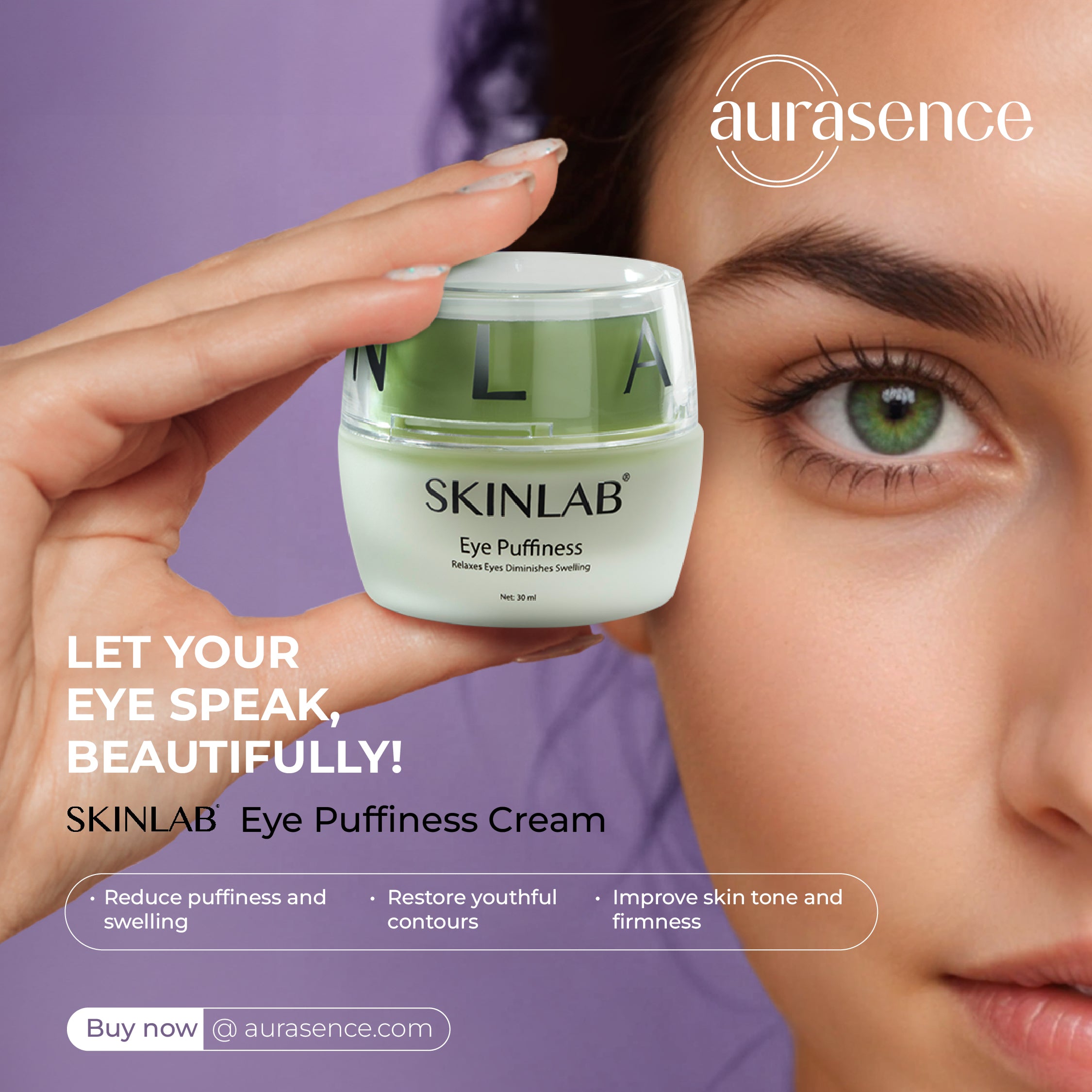 Eye Puffiness Cream with Hyaluronic Acid | Vitamin C | 30ml