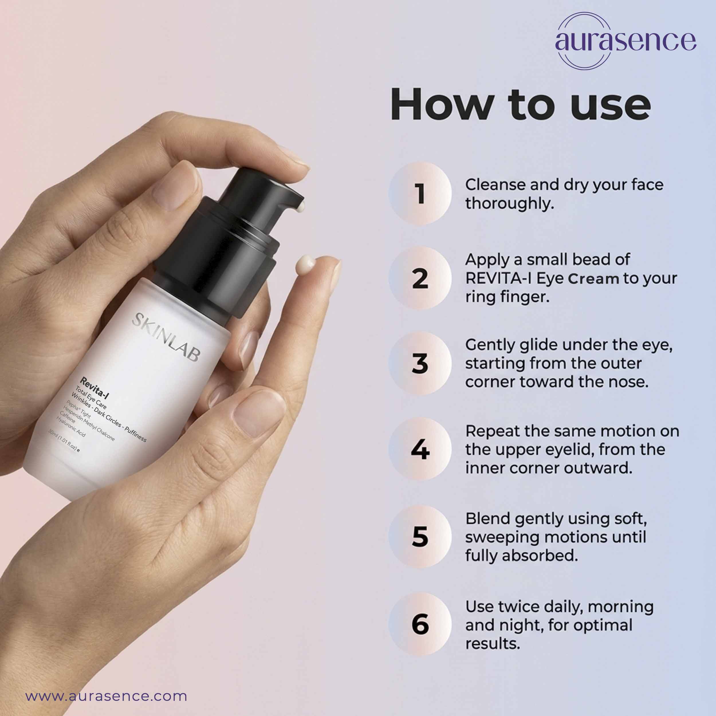 How to use SKINLAB Revita-L eye cream