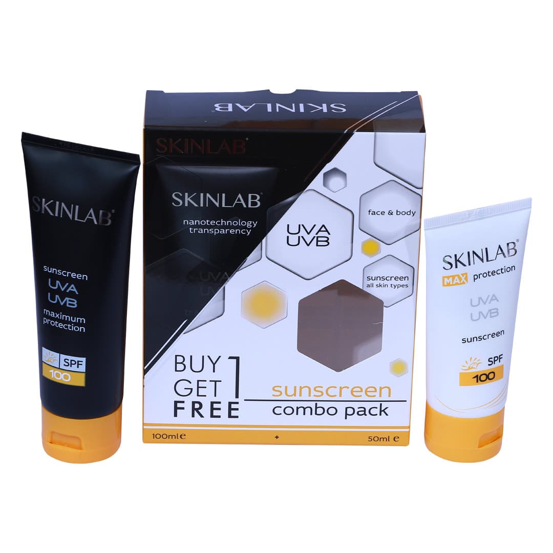 SKINLAB SPF100 Sunscreen Combo Pack, 100ml & 50ml