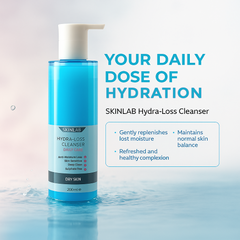 SKINLAB Hydra Loss Cleanser Daily Care for Dry, Sensitive Skin | Ultra-gentle, fragrance-free face cleanser with Lauryl Glucoside and Glycerin | 200ml