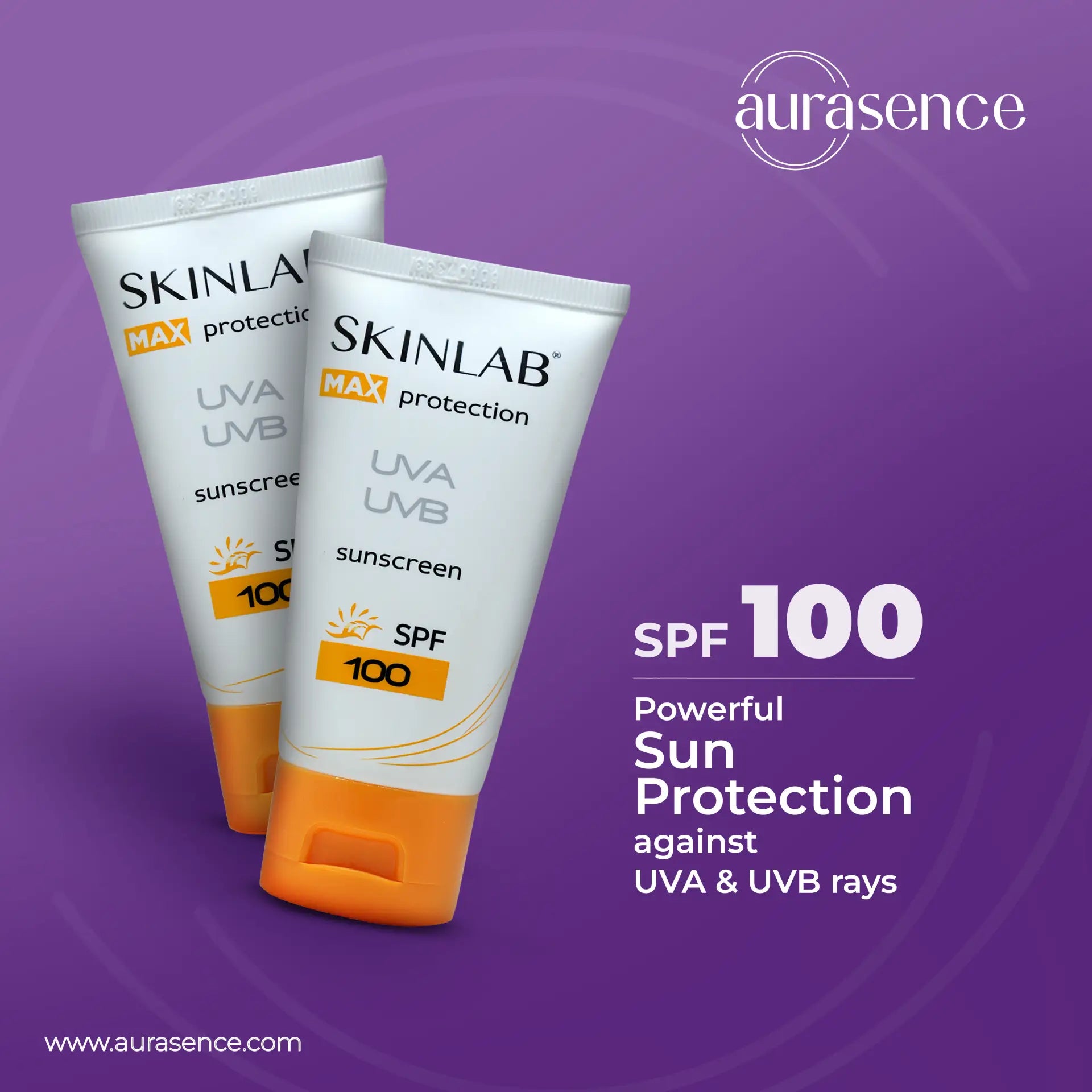 SKINLAB Sunscreen SPF100 UVA/UVB Sun Protection For All Skin Types| Water Resistant & Transparent | 50ml