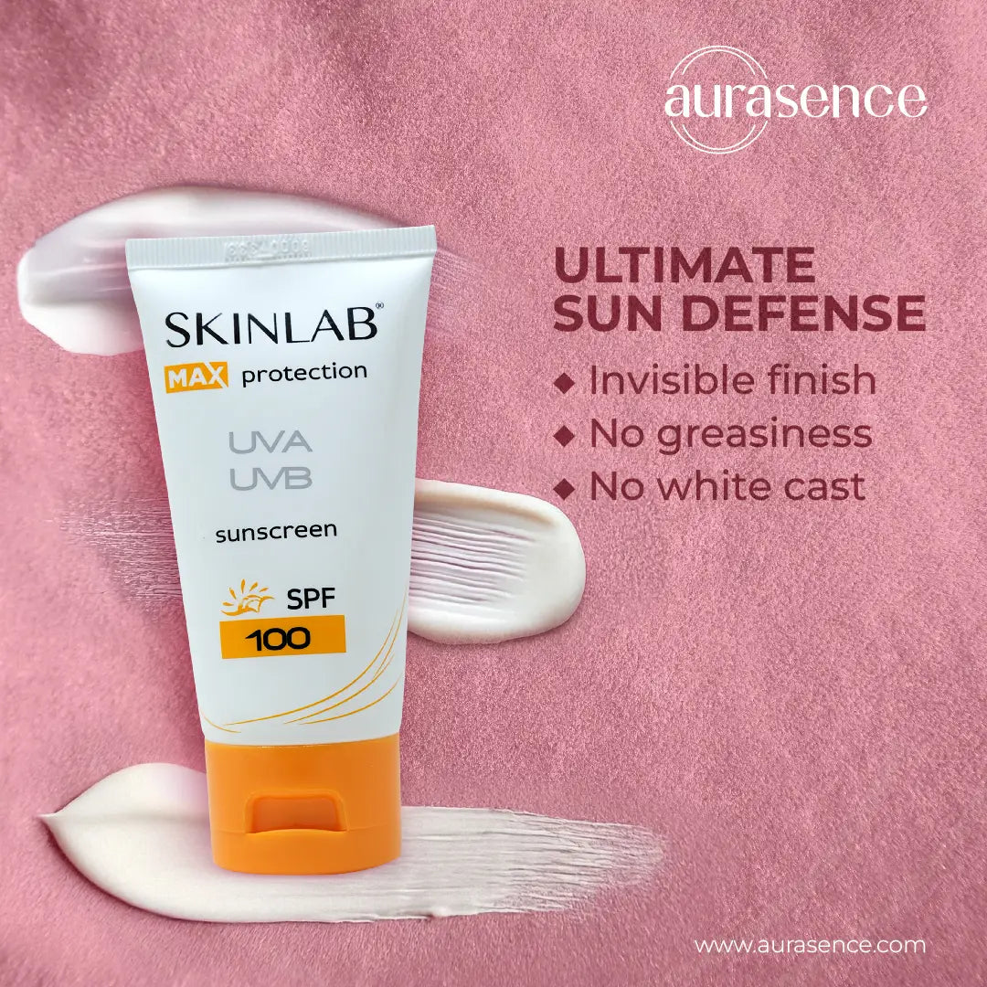 SKINLAB Sunscreen SPF100 UVA/UVB Sun Protection For All Skin Types| Water Resistant & Transparent | 50ml