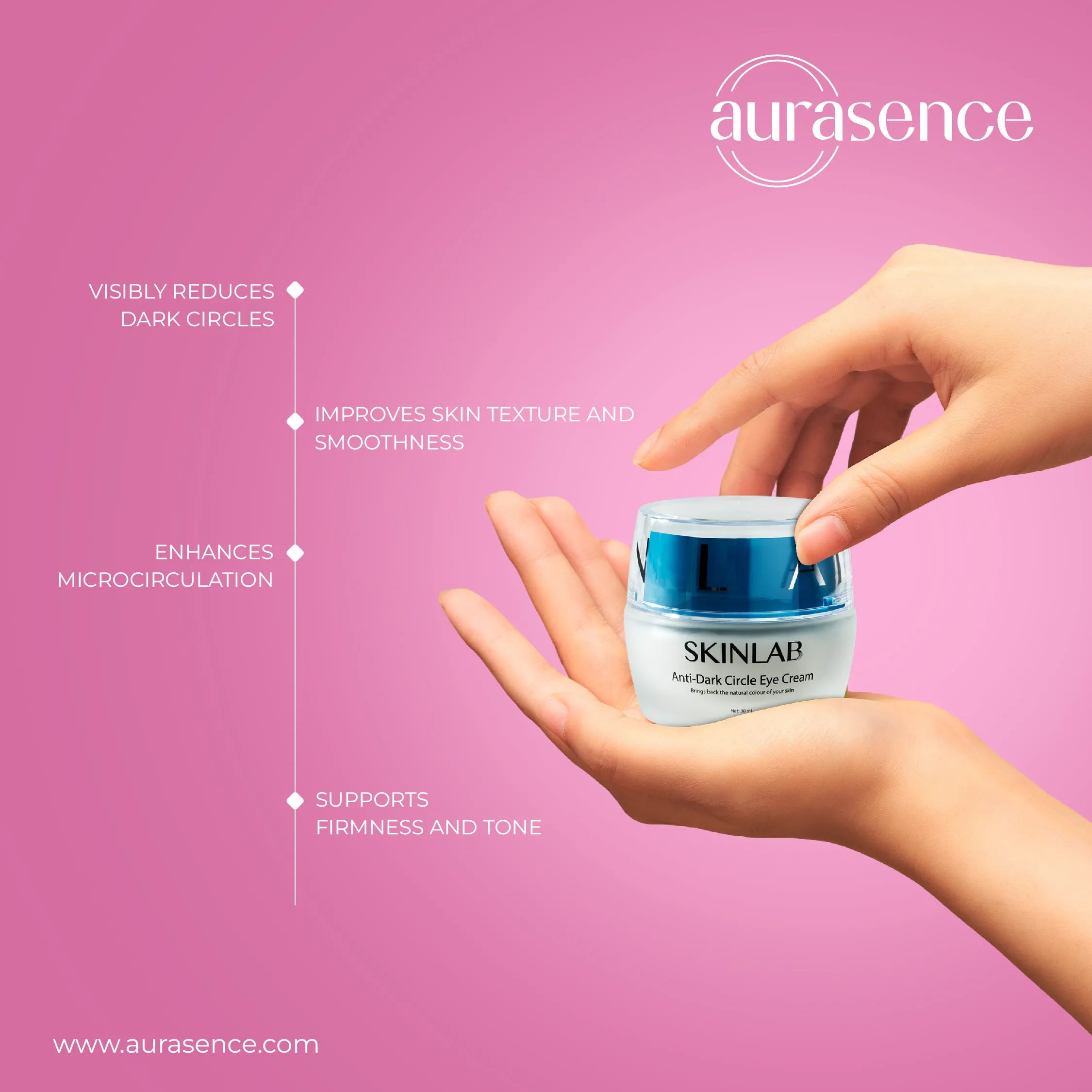 SKINLAB Anti Dark Circles Eye Cream with vitamin A1 and Hyaluronic Acid | Vitamin K | Vitamin C | 30ml