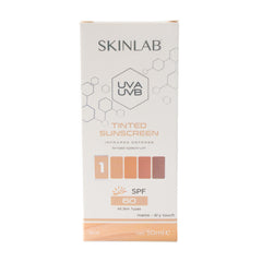 SKINLAB Tinted Sunscreen SPF 50 | UVA&UVB Protection for all skin types | Matte-Dry touch| 50ml